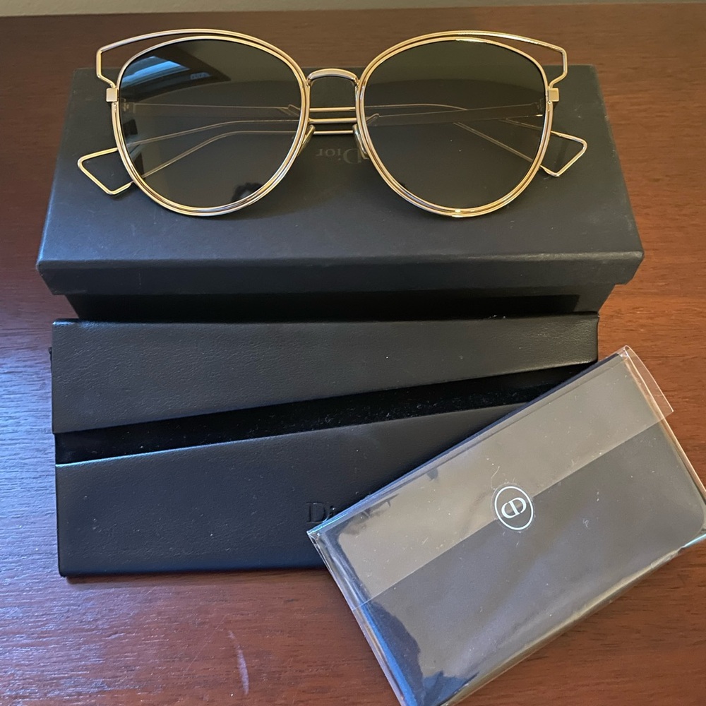 Dior Sunglasses Gold with Black Accents